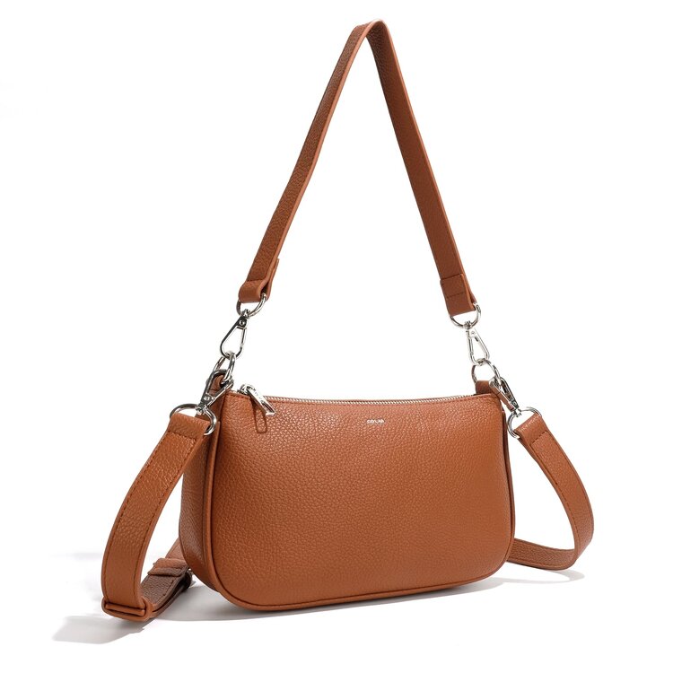 Co-Lab Co-Lab Chloe Baguette Crossbody | Dark Cognac