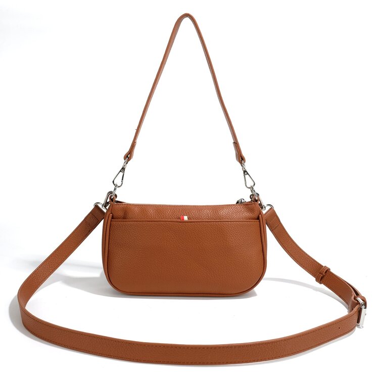 Co-Lab Co-Lab Chloe Baguette Crossbody | Dark Cognac