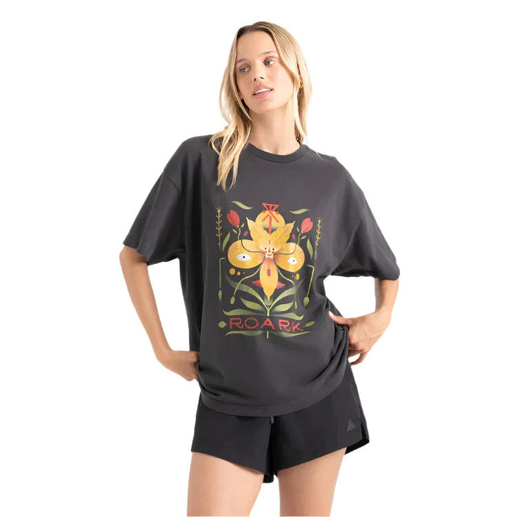 Roark ROARK TOMAS WILDFLOWER OVERSIZED TEE BLACK
