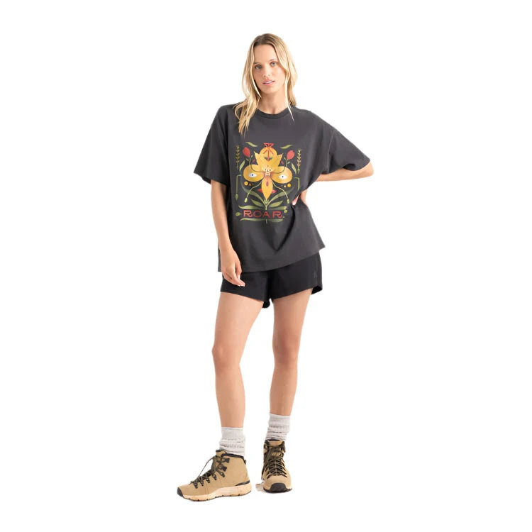 Roark ROARK TOMAS WILDFLOWER OVERSIZED TEE BLACK