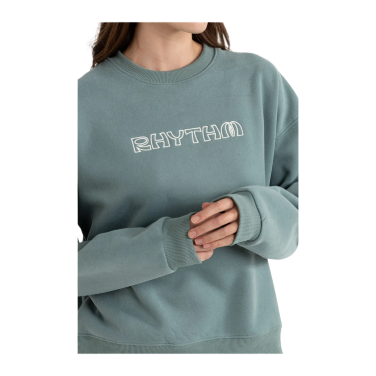 Rhythm Rhythm Logo Crew Neck Fleece | Sage