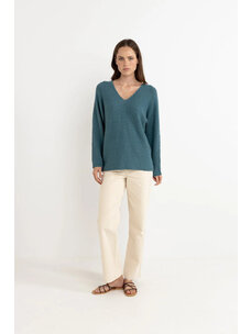 Rhythm Rhythm Adele Oversized Long Sleeve Knit | Teal