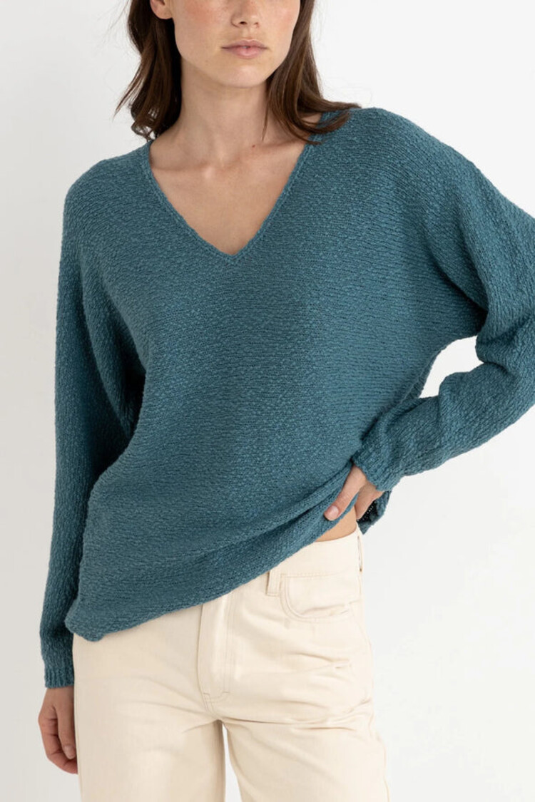 Rhythm Rhythm Adele Oversized Long Sleeve Knit | Teal