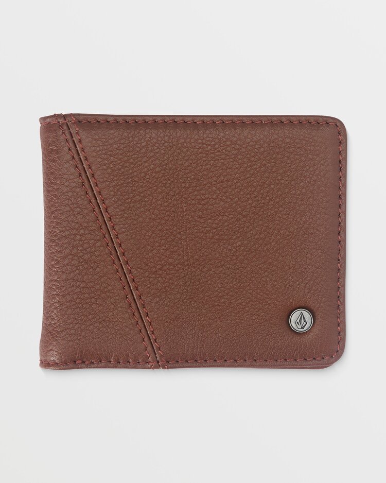 Volcom Pay-A-Pal Leather Bifold | Brown