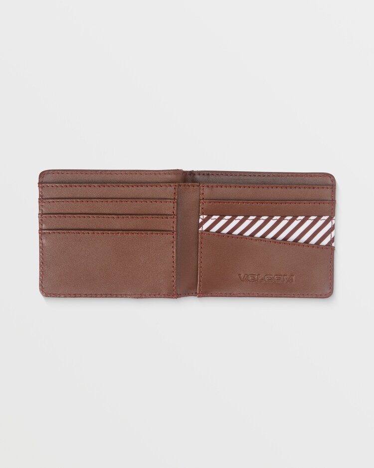Volcom Pay-A-Pal Leather Bifold | Brown
