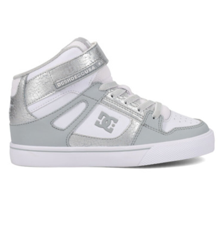 DC DC Pure Hi Top EV | White/Silver