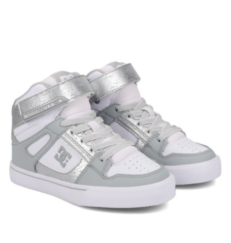 DC DC Pure Hi Top EV | White/Silver