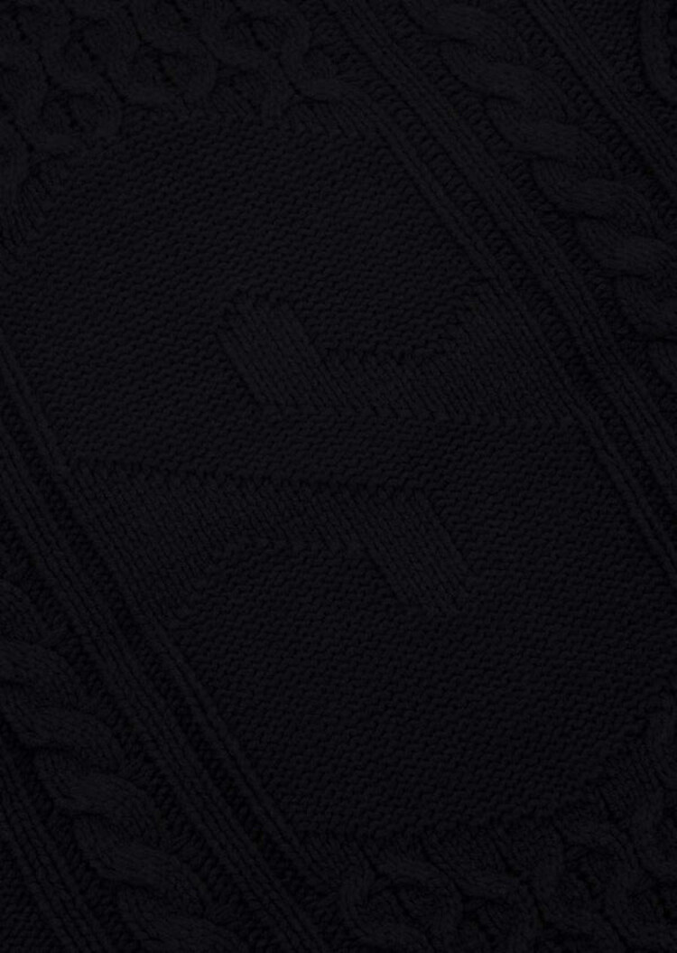 SOUVENIR Souvenir Engineered Cable Knit Sweater | Black