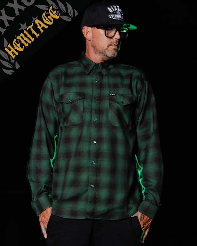 Dixxon Dixxon Absinthe Heritage Flannel | Green/Black