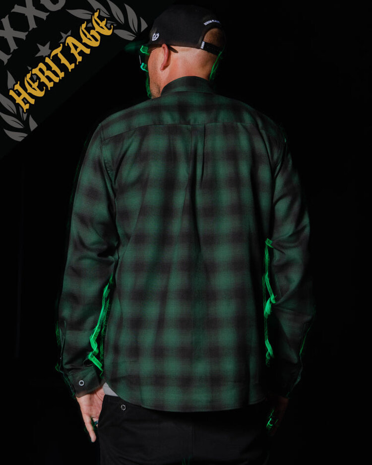 Dixxon Dixxon Absinthe Heritage Flannel | Green/Black