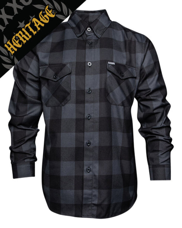 Dixxon Dixxon Murked Heritage Flannel | Grey/Black