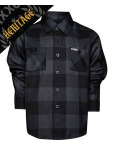 Dixxon Youth Murked Flannel | Grey/Black