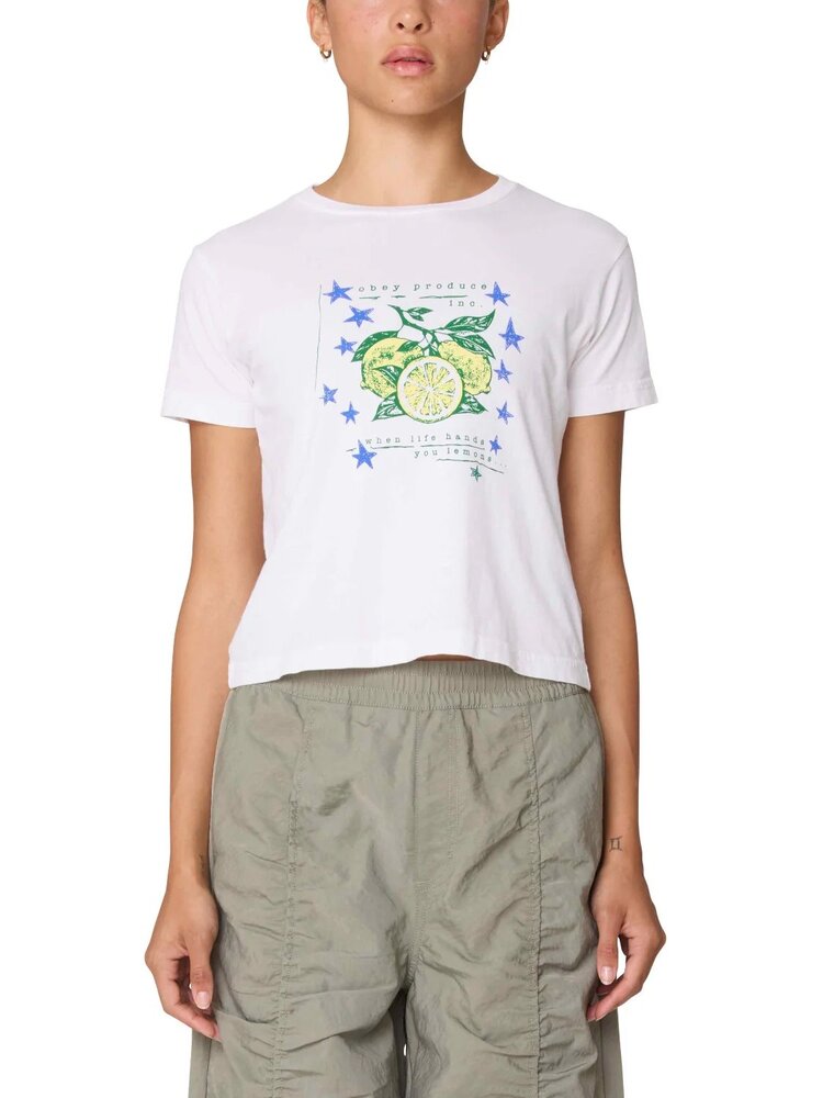Obey OBEY WHEN LIFE HANDS YOU LEMONS TEE WHT
