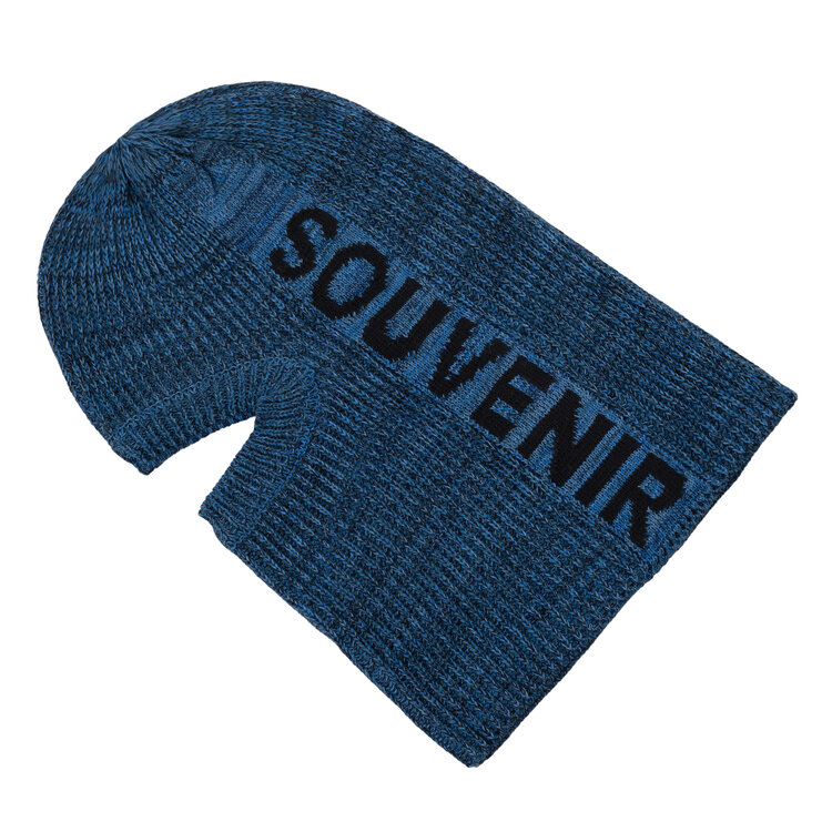 SOUVENIR Souvenir Multi Yarn Burgular Mask | Blue