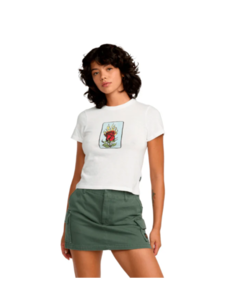 RVCA RVCA SPANKY LOTERIA 411 TEE VINTAGE WHITE