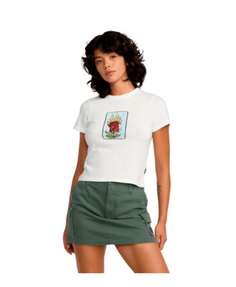 RVCA RVCA SPANKY LOTERIA 411 TEE VINTAGE WHITE