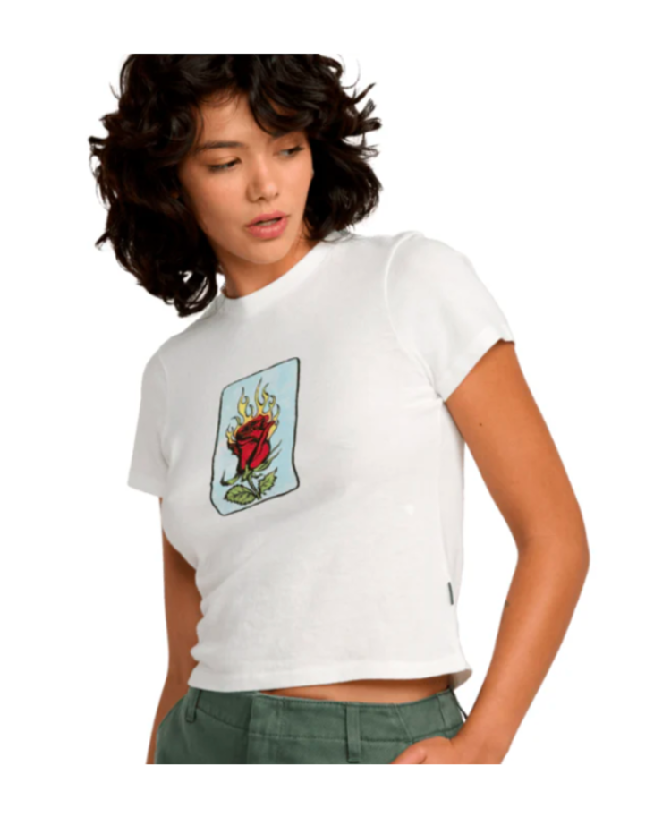 RVCA RVCA SPANKY LOTERIA 411 TEE VINTAGE WHITE