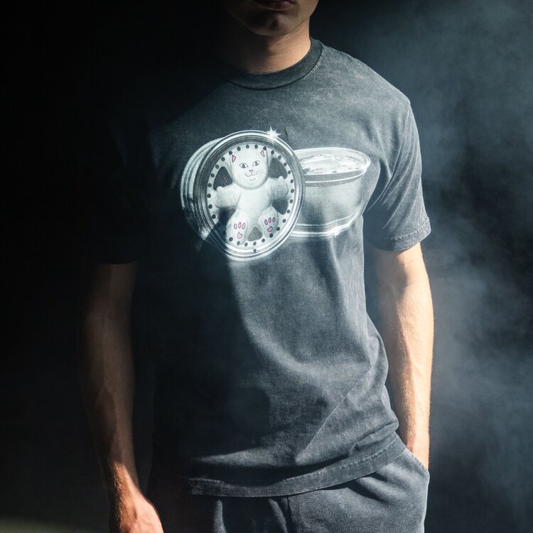 Ripndip Tee Nerm Wheels | Black Vintage Wash