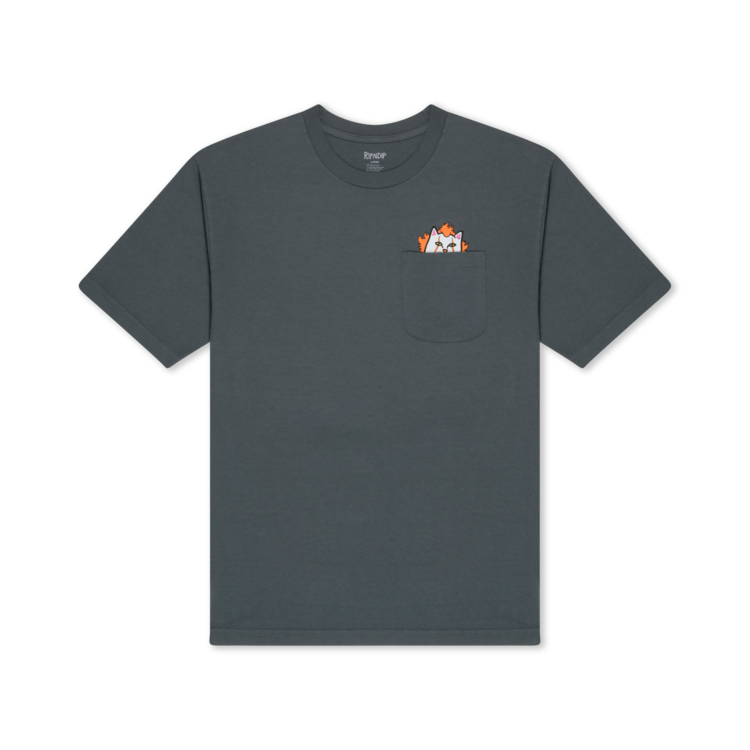 Ripndip Pocket Tee Its Nerm | Charcoal