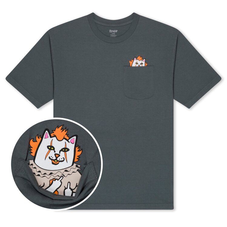 Ripndip Ripndip Pocket Tee Its Nerm | Charcoal