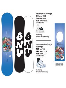GNU Kids' Recess Package Grom 2026 Snowboard Package