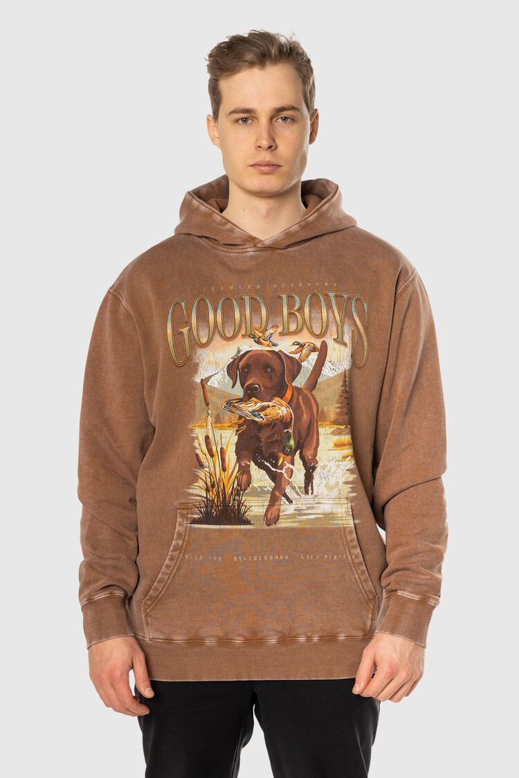 TEAMLTD Teamltd Good Boy Hoodie | Brown Wash