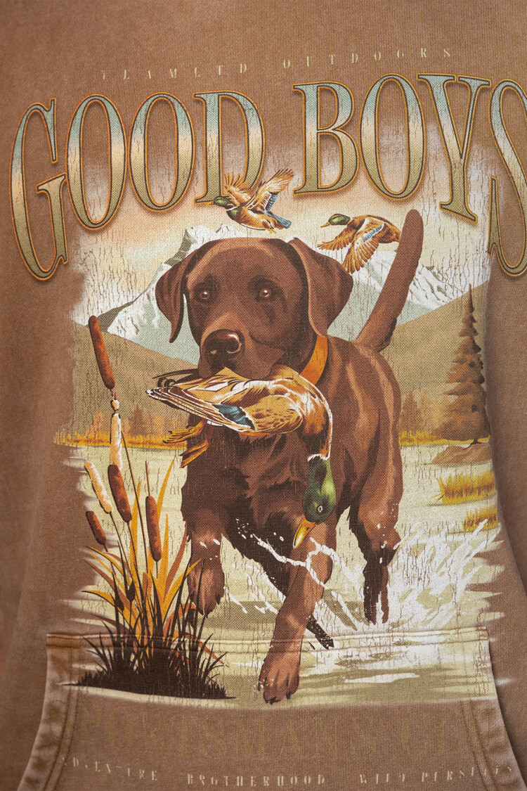 TEAMLTD Teamltd Good Boy Hoodie | Brown Wash