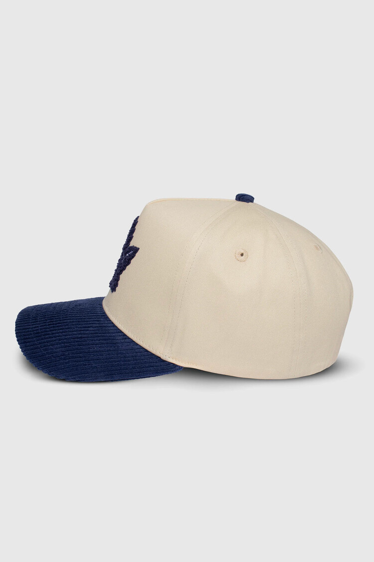 TEAMLTD Buds Cord Snapback | Cream/Blue