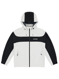 SOUVENIR Souvenir 2.5 Ply Recession Jacket Marshmallow | Black