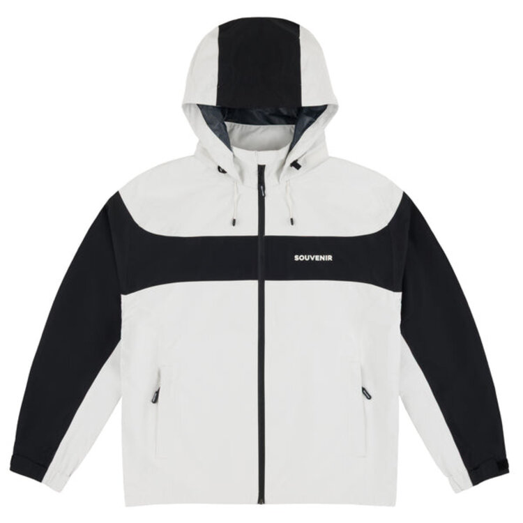 SOUVENIR Souvenir 2.5 Ply Recession Jacket Marshmallow | Black