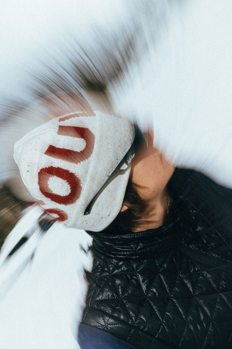 SOUVENIR Speckled Cuff Beanie | Marshmallow