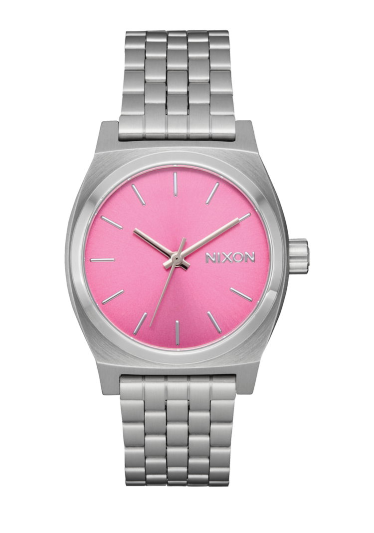 Nixon Medium Time Teller | Silver/Pink