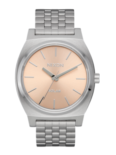 Nixon Time Teller Solar | Silver/Salmon