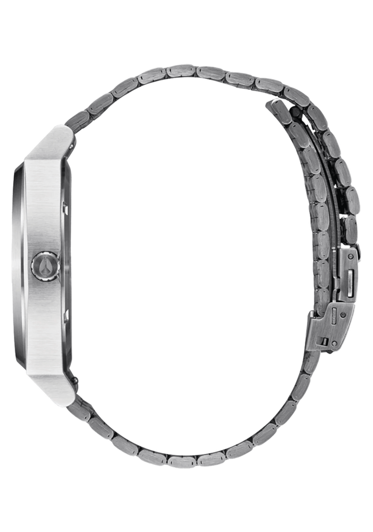 Nixon Time Teller Solar | Silver/Salmon