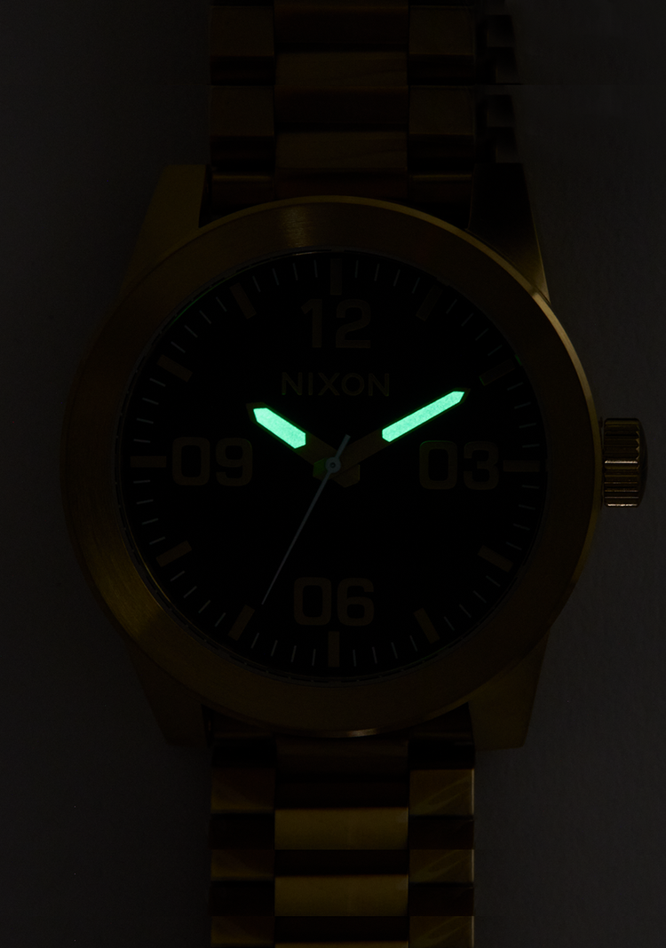 Nixon Nixon Corporal Stainless Steel | All Gold/Black