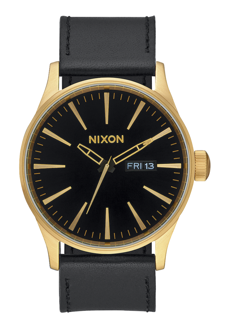 Nixon Nixon Sentry Leather | Gold/Black