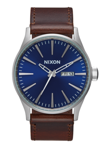 Nixon Nixon Sentry Leather | Blue/Brown