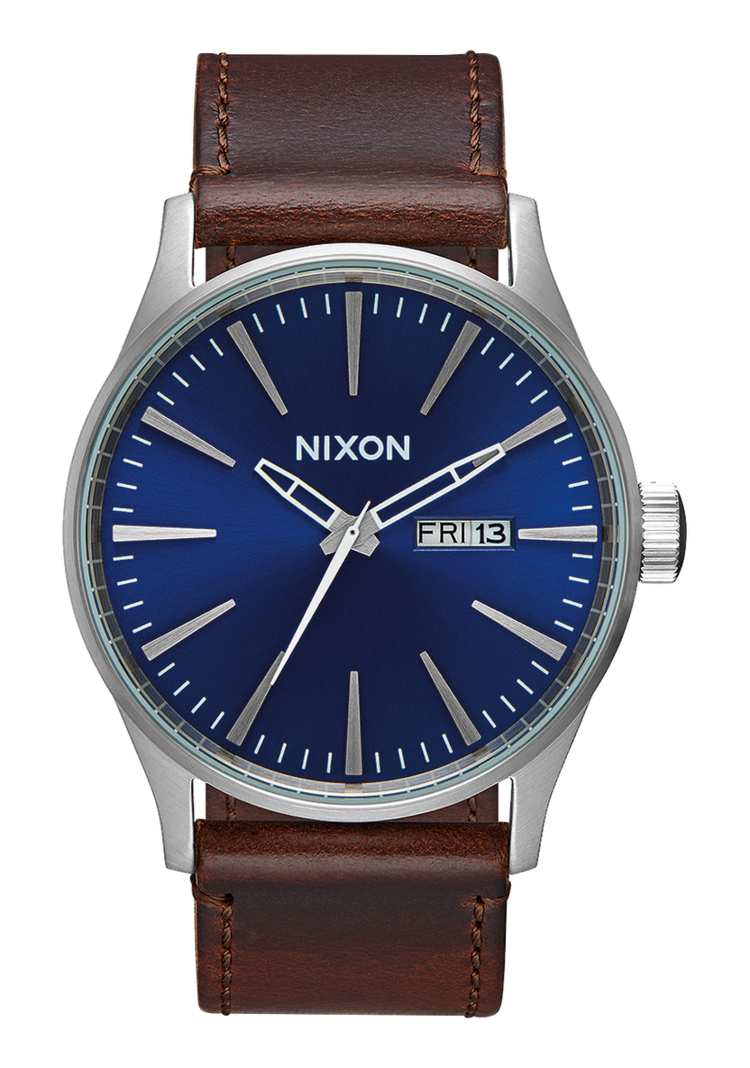 Nixon Nixon Sentry Leather | Blue/Brown