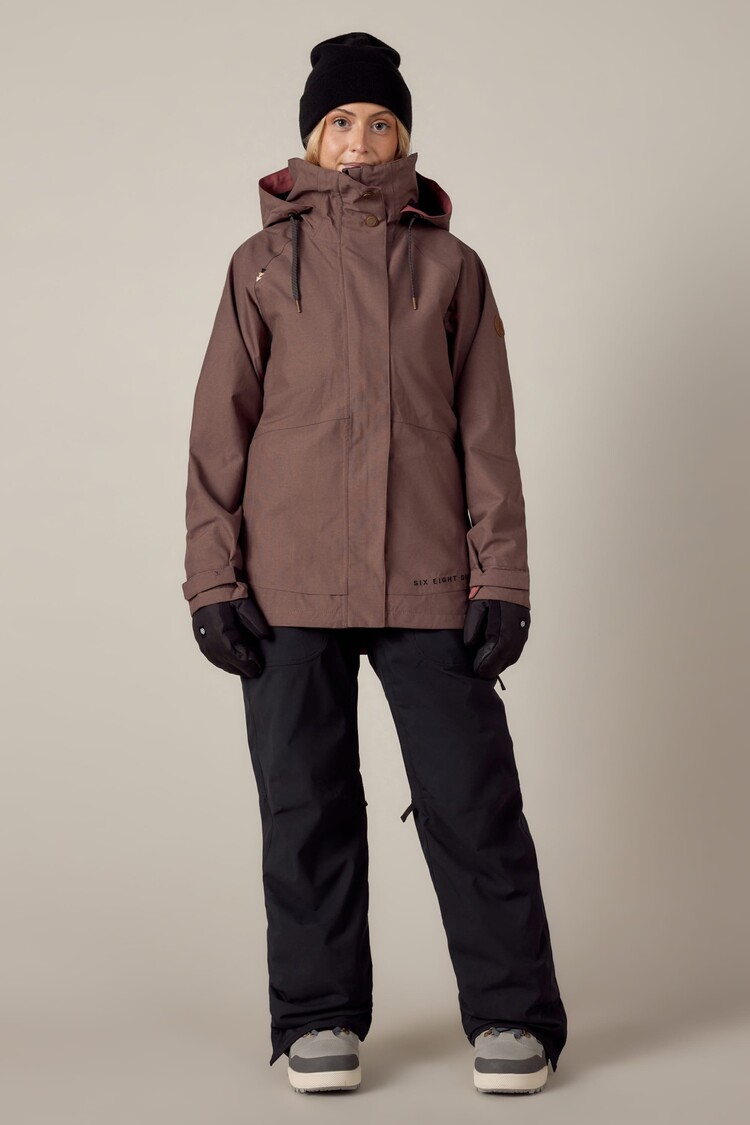 686 Technical Apparel 686 Womens Smarty 3-In-1 Spellbound Jacket | Peppercorn Dobby