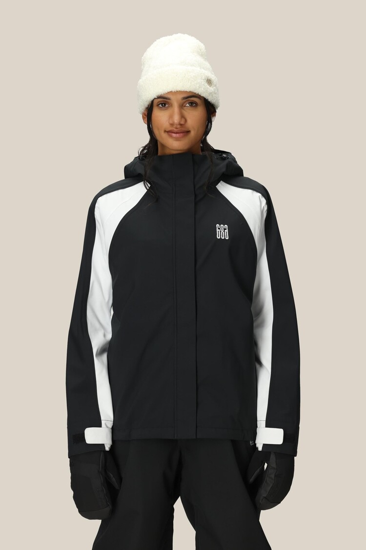 686 Technical Apparel 686 Womens Hologram Shell Jacket | Black Colorblock