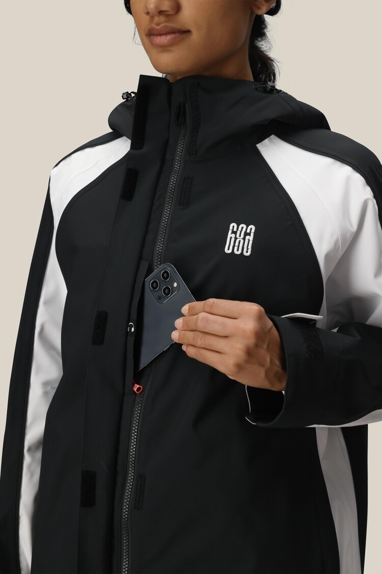 686 Technical Apparel Women's Hologram Shell Jacket | Black Colorblock