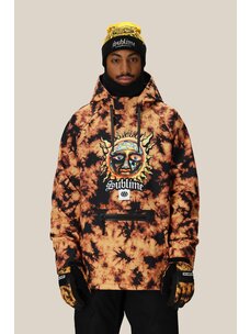 686 Technical Apparel Waterproof Hoody | Sublime Orange Tie Dye