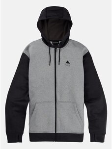 Burton Oak Full-Zip Hoodie | Gray Heather/True Black