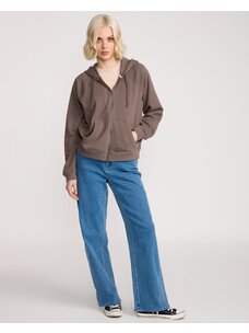 Volcom Lived In Fleece Zip | Black Plum