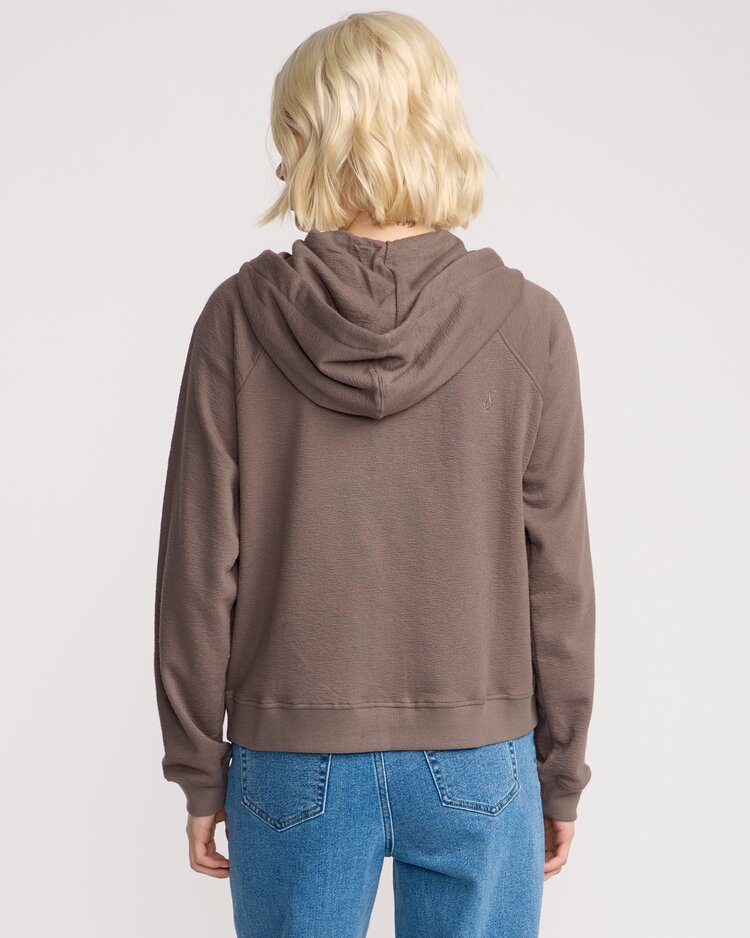 Volcom Lived In Fleece Zip | Black Plum