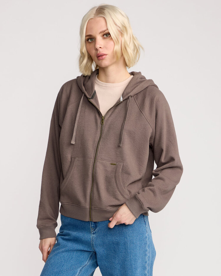 Volcom Lived In Fleece Zip | Black Plum