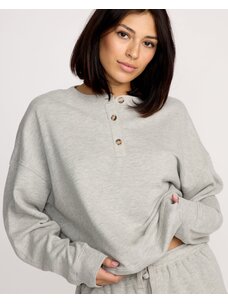 Volcom Lived In Fleece Henley | Heather Grey