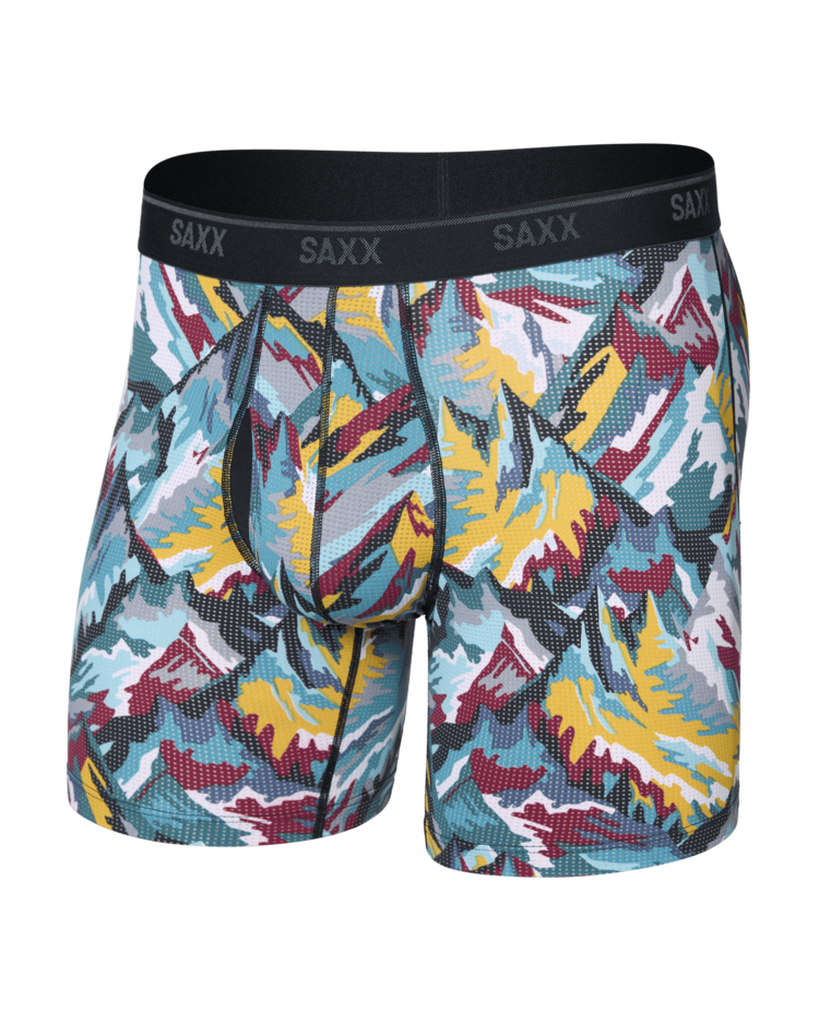 Saxx Quest Quick-Dry Mesh Boxer Brief Fly | Prism Peaks-Multi