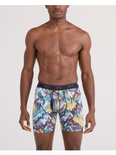 Saxx Quest Quick-Dry Mesh Boxer Brief Fly | Prism Peaks-Multi