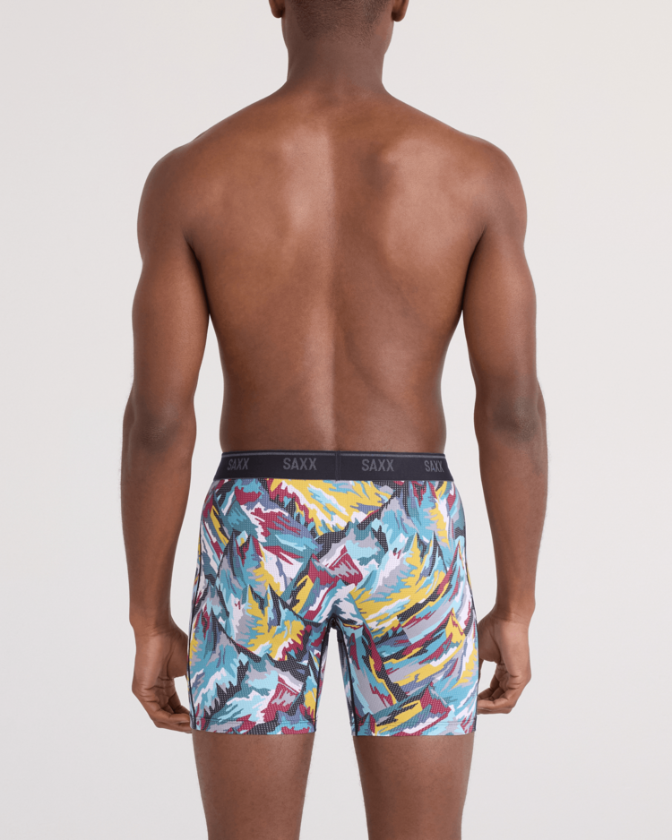 Saxx Quest Quick-Dry Mesh Boxer Brief Fly | Prism Peaks-Multi